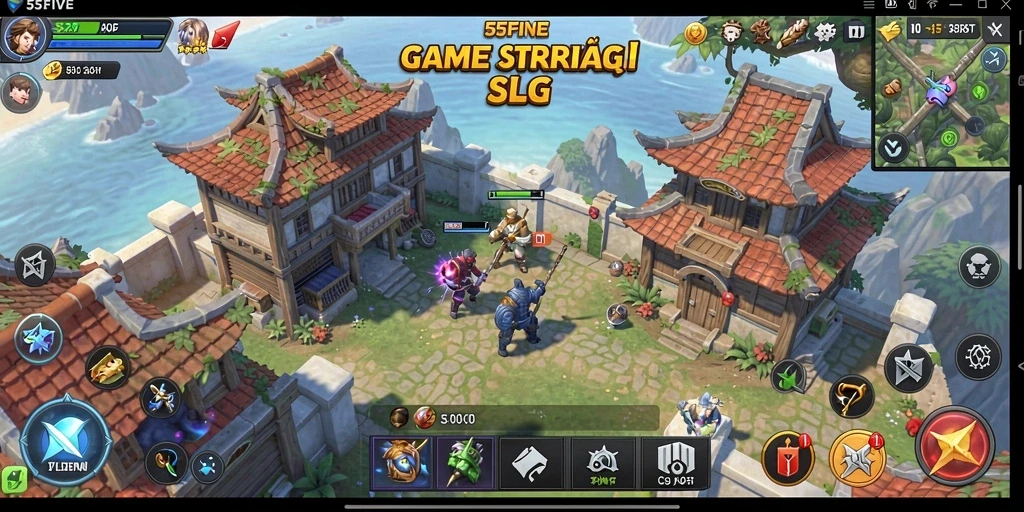Tampilan seru gameplay SLG di 55FIVE yang menantang.
