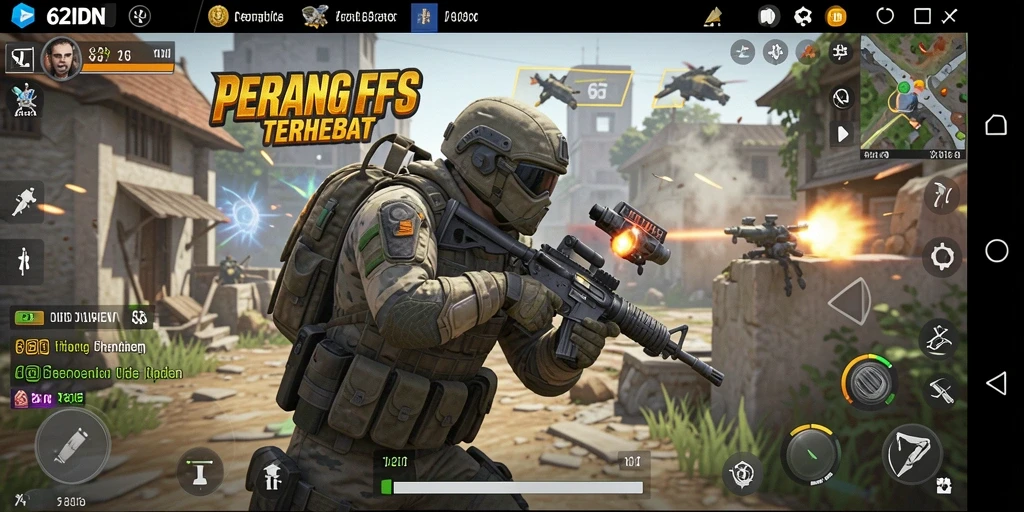 Tampilan seru dalam pertempuran FPS di 62IDN.