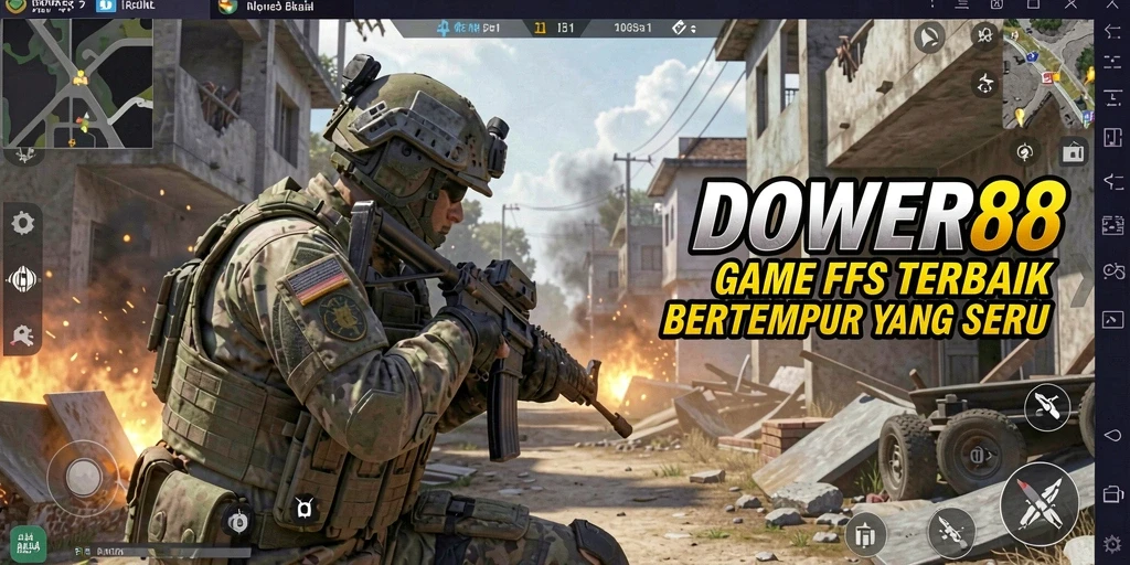 Gameplay DOWER88 menampilkan aksi pertempuran yang epik dan intens.