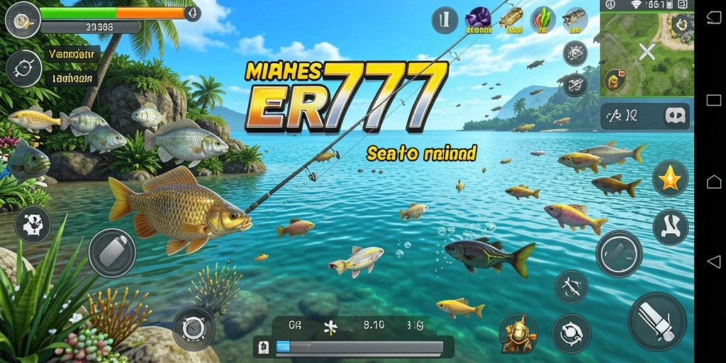 Tampilan gameplay seru dalam game memancing ER777.
