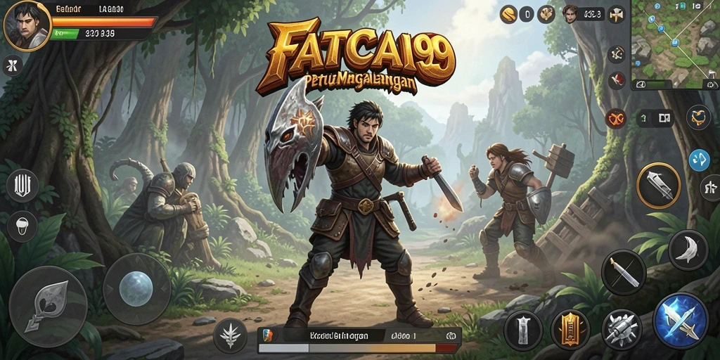 Tampilan menarik dari gameplay RPG dalam FATCAI99.
