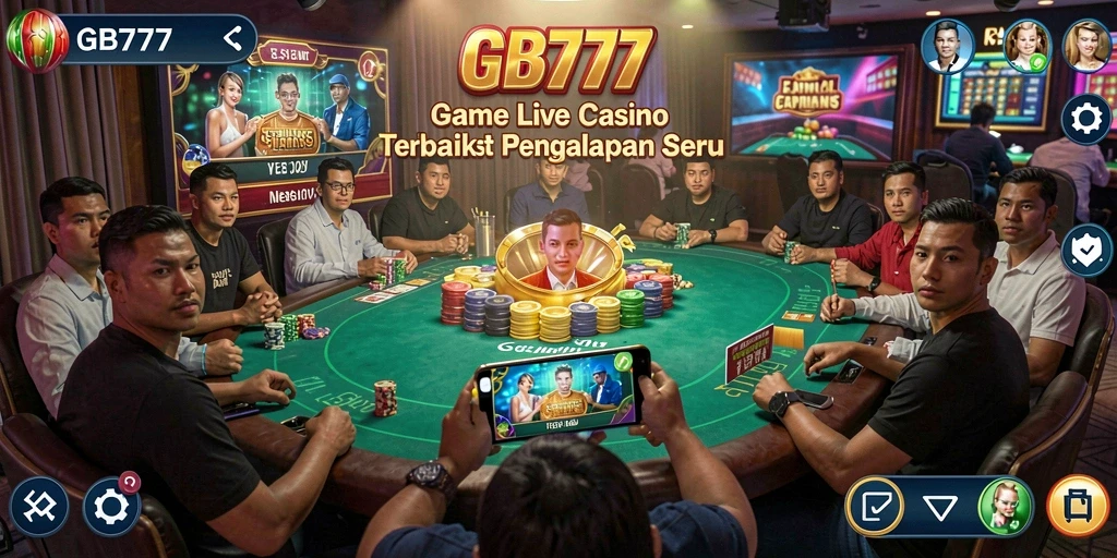 Tampilan permainan Live Casino yang menarik dan interaktif dari GB777.