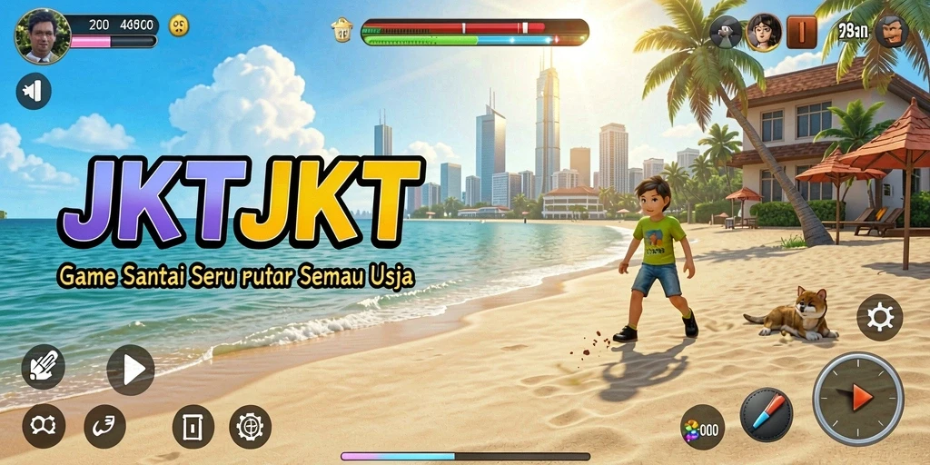 Gameplay seru di JKTJKT yang bisa dimainkan bersama teman.