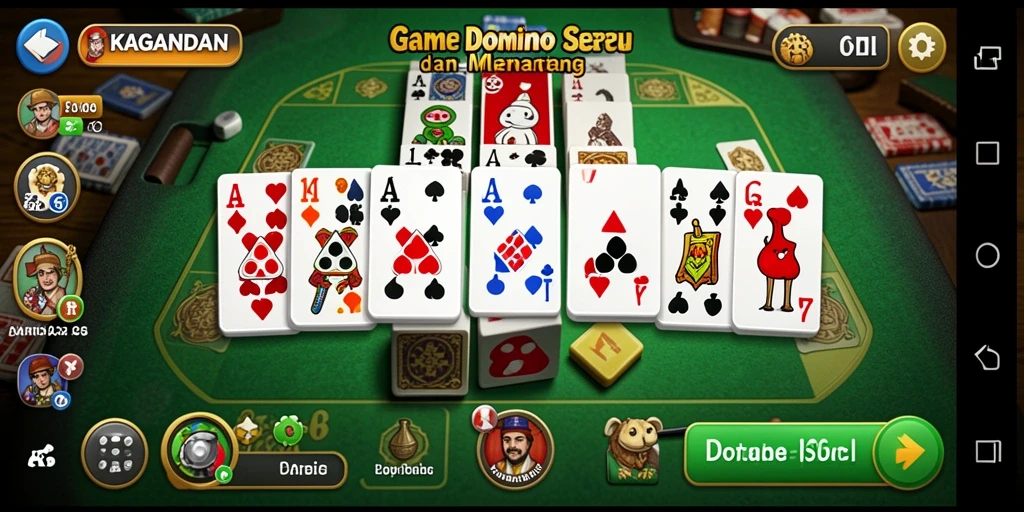 Screenshot gameplay KAGANDAN menampilkan keseruan bermain Domino.