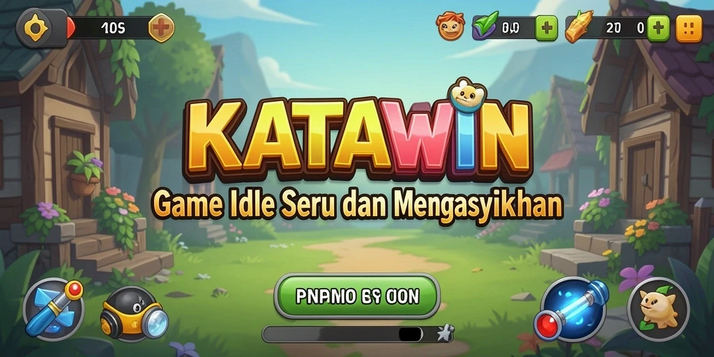 Screenshot KATAWIN menampilkan gameplay Idle yang menarik.