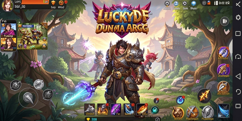 Menampilkan pertarungan epik di dunia fantasi LUCKYDF.