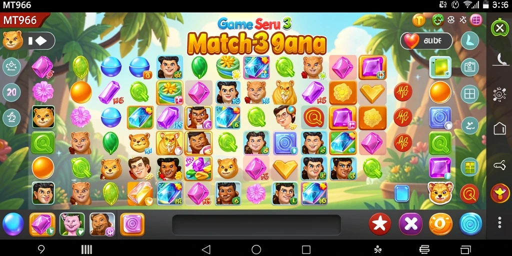 Tampilan gameplay MT966 yang seru dan penuh warna.