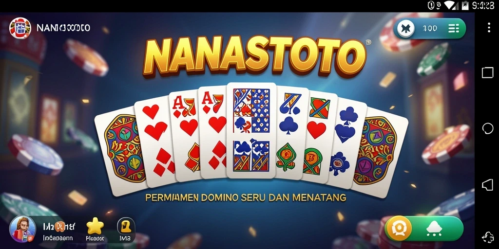Tampilan menarik dari gameplay domino di NANASTOTO.