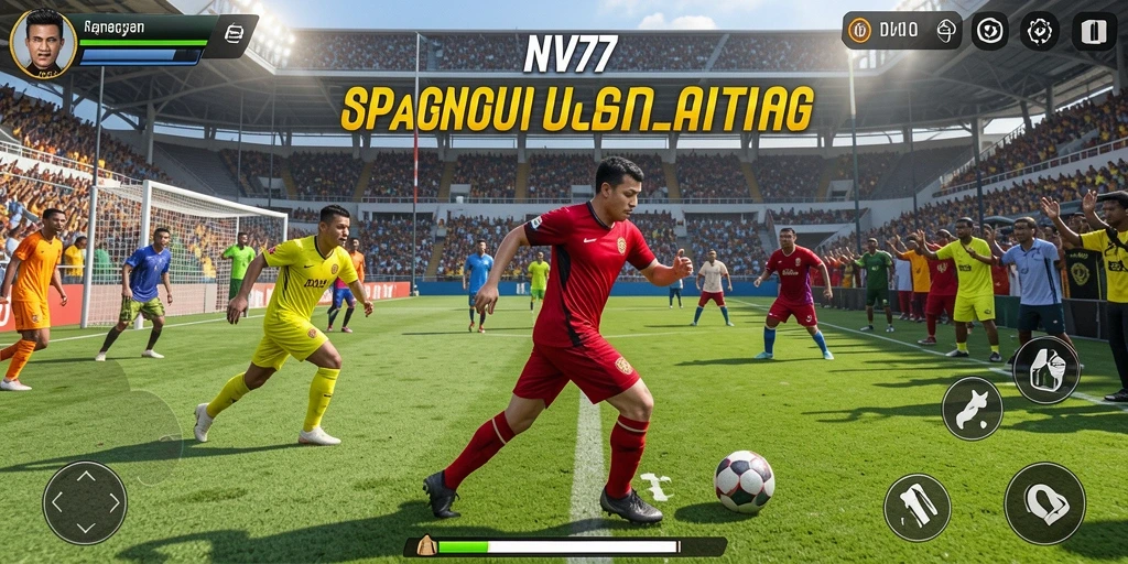 Tampilan gameplay NV77 dengan aksi olahraga yang mendebarkan.