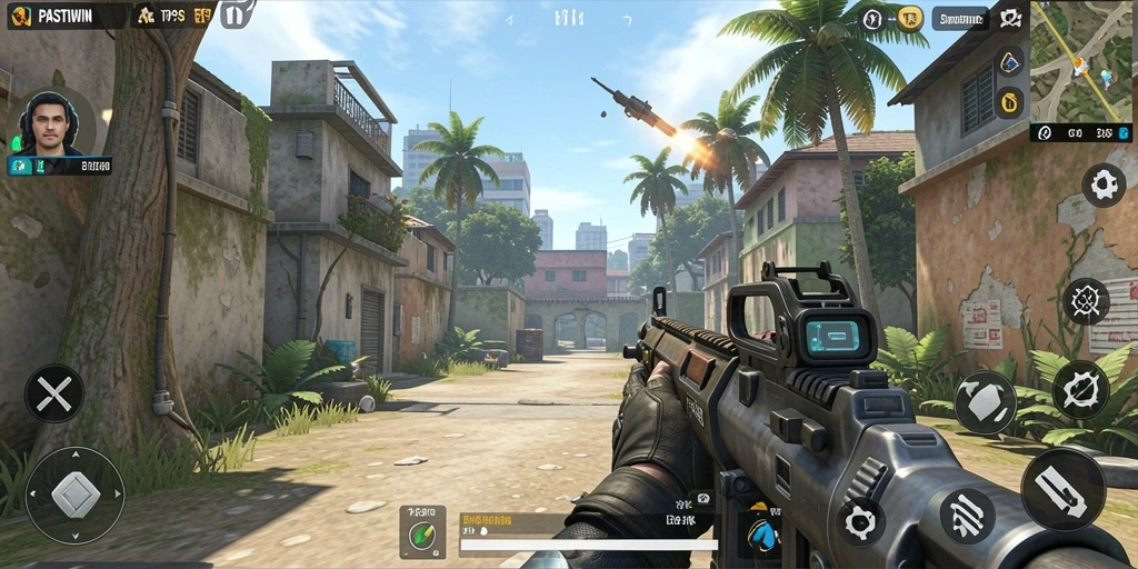Tampilan gameplay PASTIWIN yang mendebarkan dengan aksi TPS yang mengasyikkan.