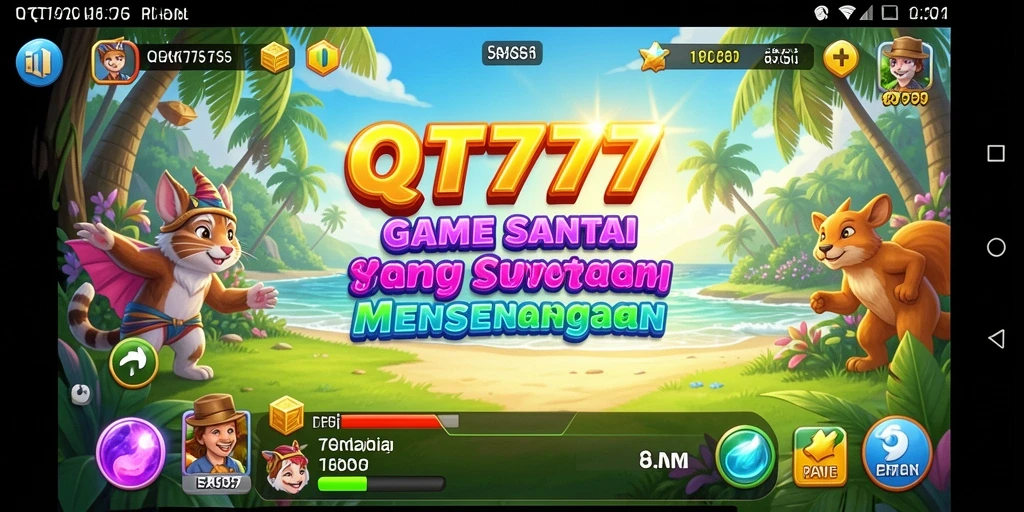 Tampilan gameplay QT777 yang penuh warna dan menarik.