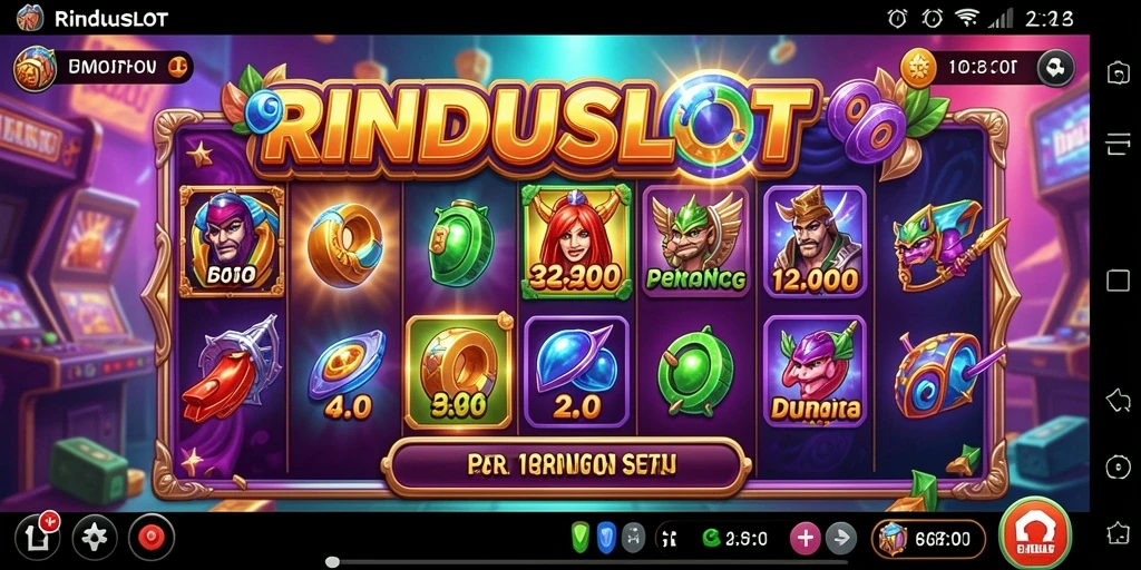 Gameplay RINDUSLOT menampilkan pertarungan apik antar karakter yang dinamis.