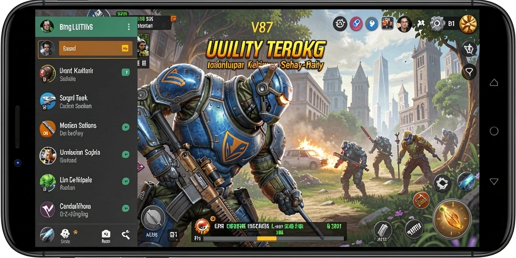 Tampilan utama aplikasi V87 yang menampilkan fitur pengingat dan manajemen tugas.